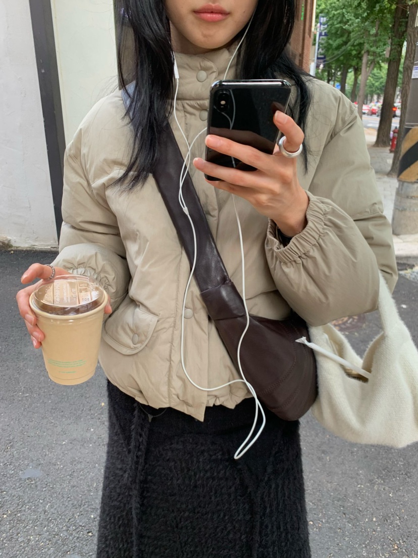 LOFN韓國直郵女裝新款熱賣職業24秋冬真品短款羽絨服鴨絨LOFN短款羽絨服