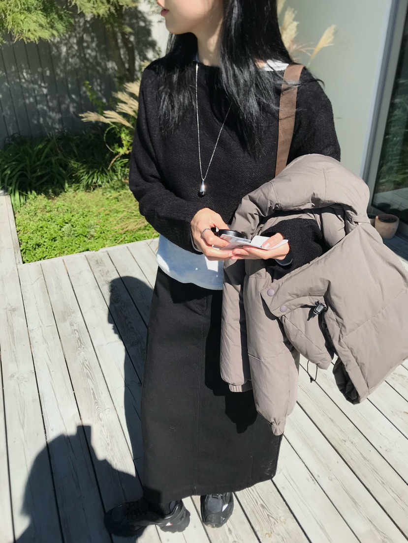 LOFN韓國直郵東大門實拍女裝新品真品人氣職業24秋冬長袖T恤LOFN長袖T恤