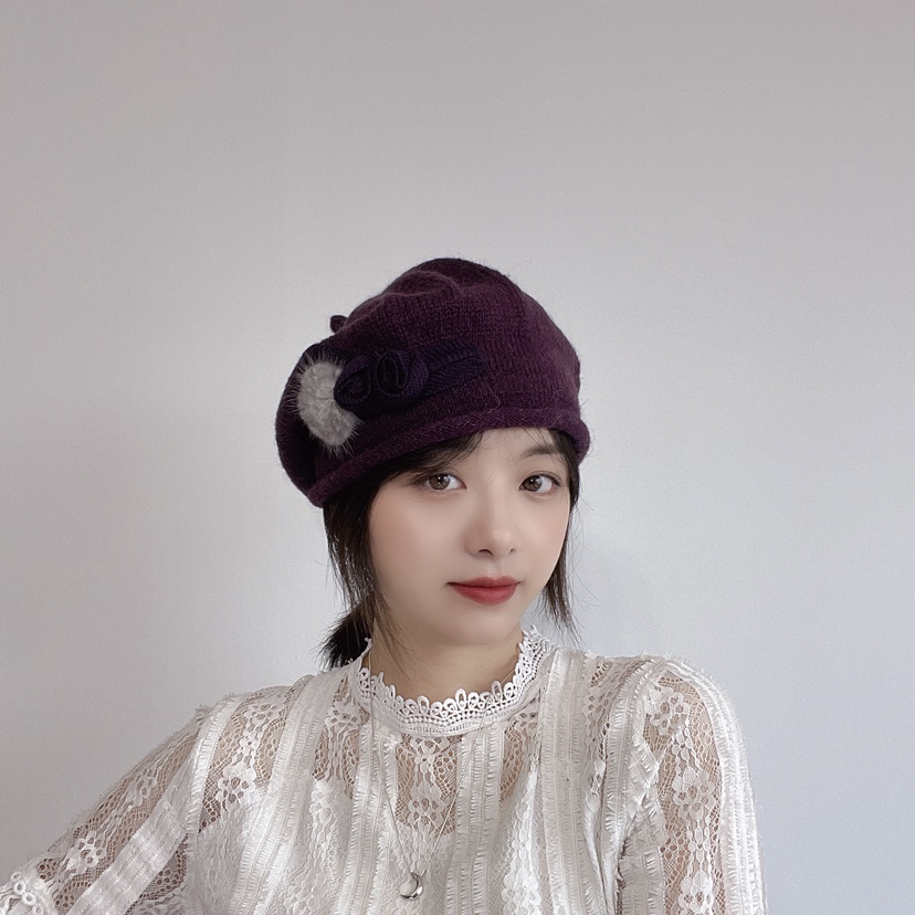 LOVELY HAT韓國直郵東大門實拍女裝新品職業時尚24秋冬帽子LOVELY HAT帽子圖色1