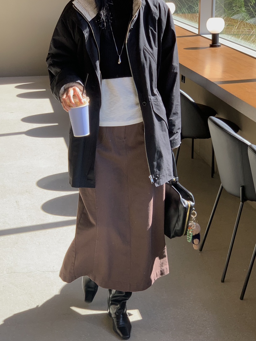 LOFN直郵韓國代購女裝新品休閑真品人氣時尚職業推薦24秋冬長裙LOFN長裙
