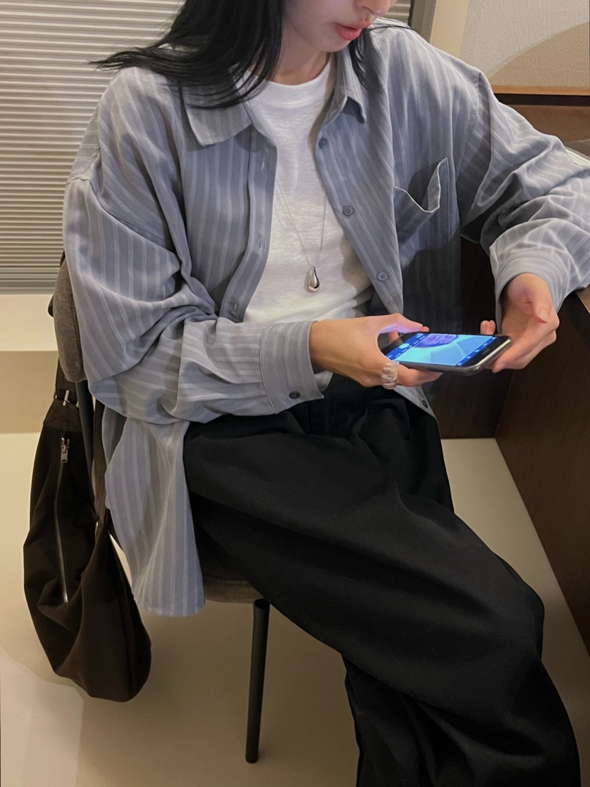 LOFN韓國直郵東大門實拍女裝新款推薦人氣休閑職業襯衫蕾絲衫LOFN襯衫/蕾絲衫