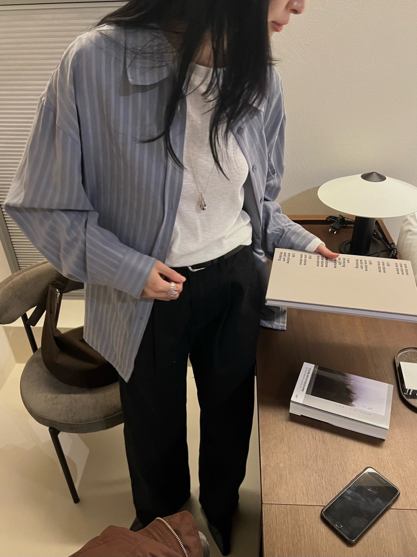 LOFN韓國直郵東大門實拍女裝新款推薦人氣休閑職業襯衫蕾絲衫LOFN襯衫/蕾絲衫
