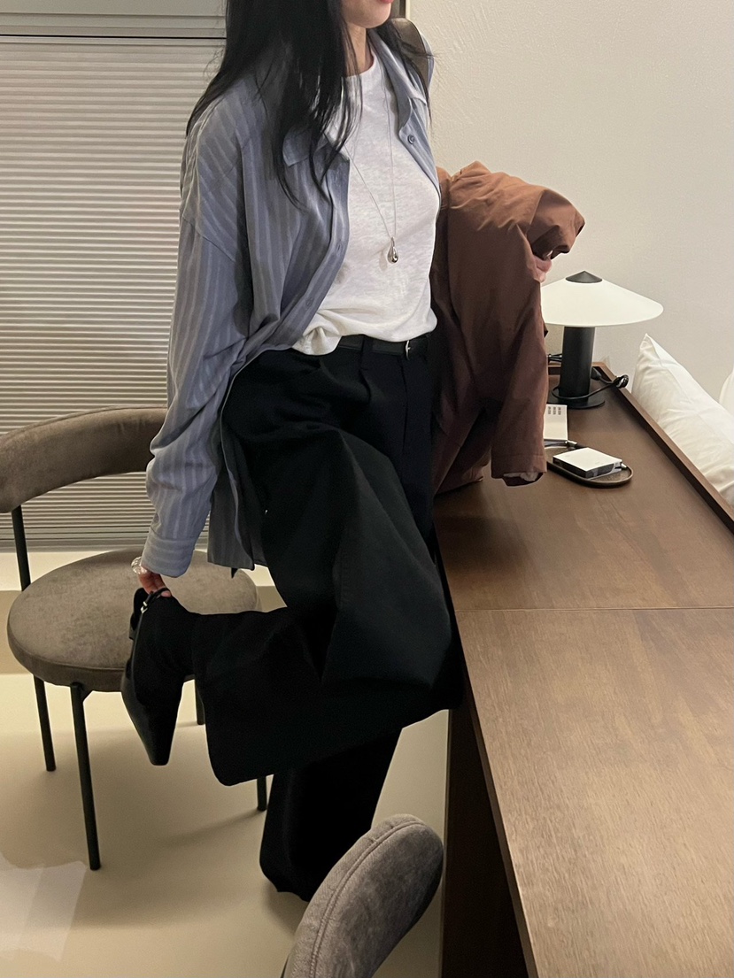 LOFN韓國直郵東大門實拍女裝新款推薦人氣休閑職業襯衫蕾絲衫LOFN襯衫/蕾絲衫