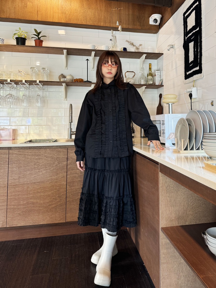 HEYJUDE韓國直郵女裝新款人氣休閑24秋冬職業時尚襯衫蕾絲衫HEYJUDE襯衫/蕾絲衫