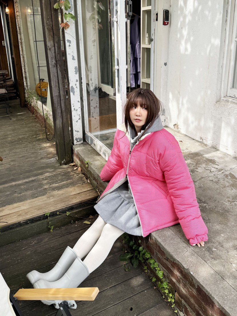 HEYJUDE韓國直郵女裝新款24秋冬熱賣短款棉服兩面可穿雙面HEYJUDE短款棉服