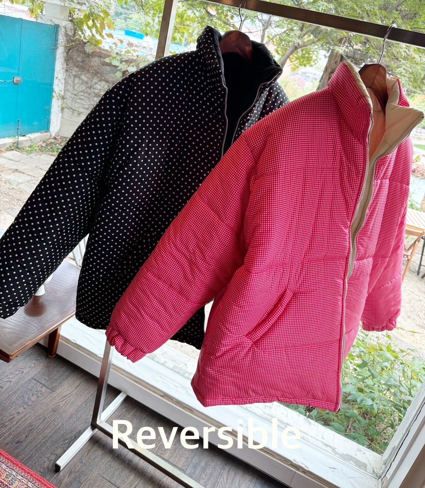 HEYJUDE韓國直郵女裝新款24秋冬熱賣短款棉服兩面可穿雙面HEYJUDE短款棉服