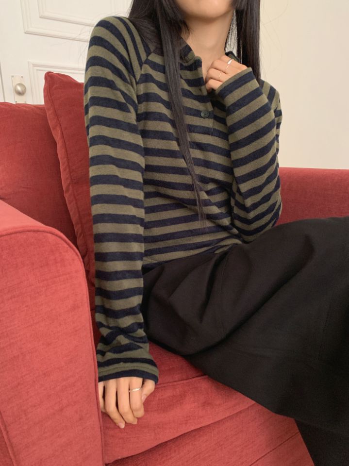 4LEAF韓國直郵東大門實拍女裝新品推薦24秋冬時尚長袖T恤4LEAF長袖T恤