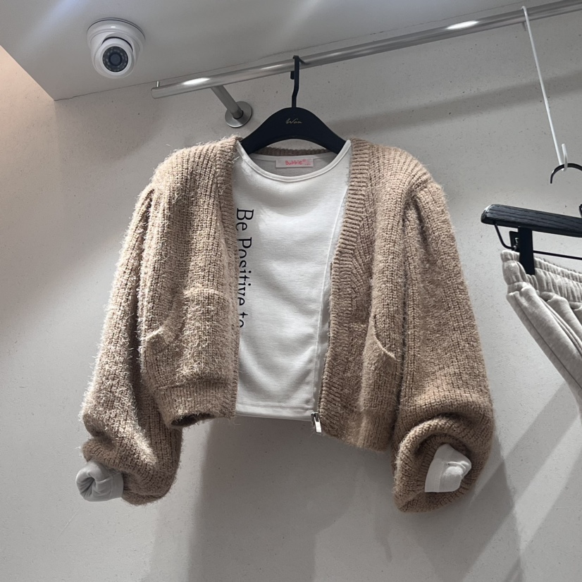 Lottimo韓國直郵東大門實拍女裝新品24秋冬毛衣羊駝毛羊毛開衫LOTTIMO毛衣圖色2
