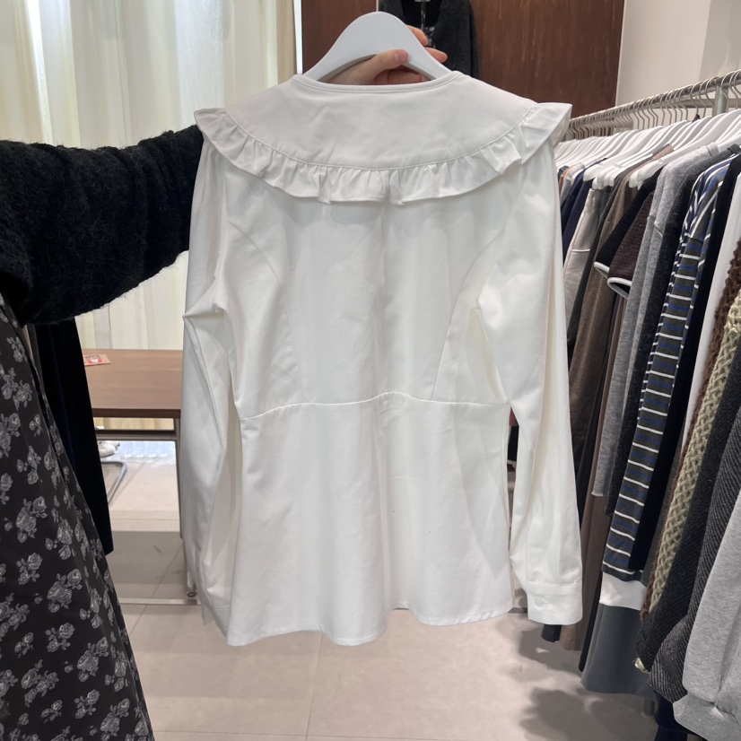 BUCKLE韓國直郵東大門實拍女裝新品真品24秋冬襯衫蕾絲衫BUCKLE襯衫/蕾絲衫