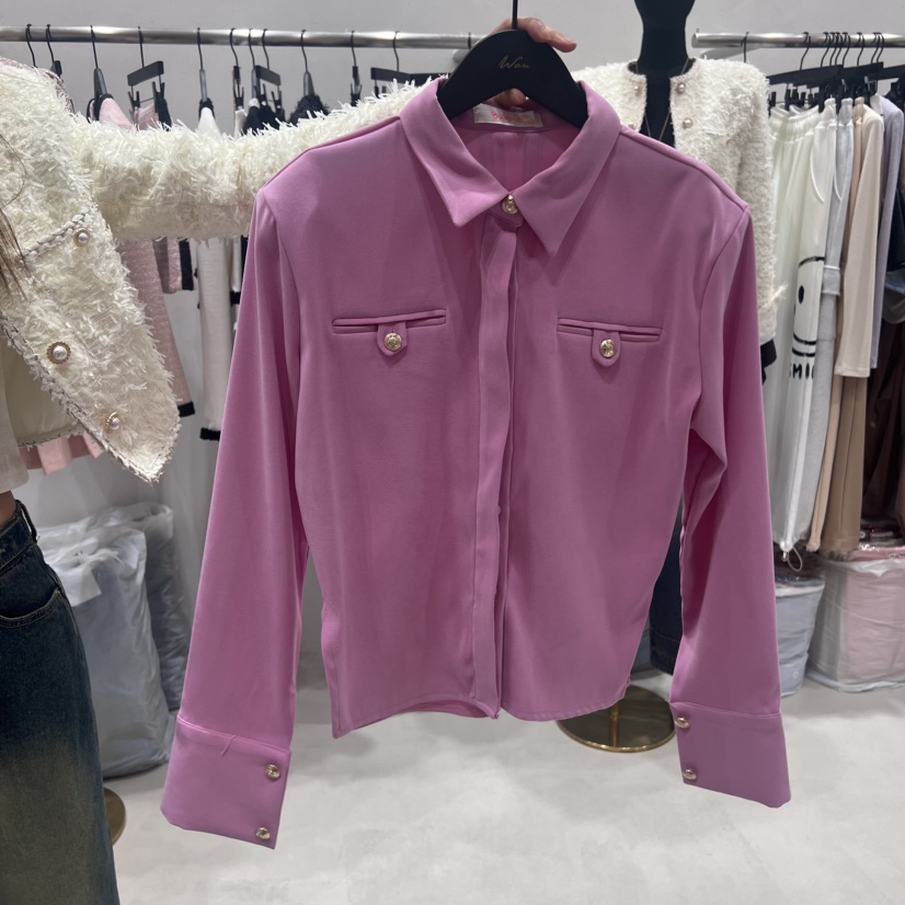 Lottimo直郵韓國代購女裝新品推薦職業時尚24秋冬襯衫蕾絲衫LOTTIMO襯衫/蕾絲衫