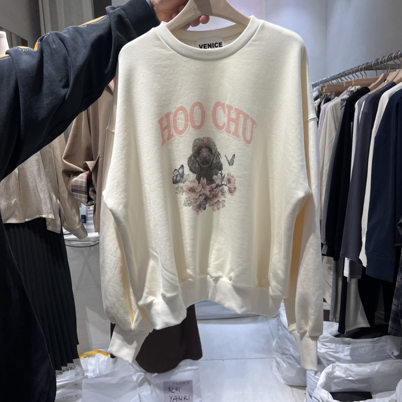 VENICE韓國直郵女裝新款推薦熱賣24秋冬人氣職業休閑衛衣VENICE衛衣圖色3