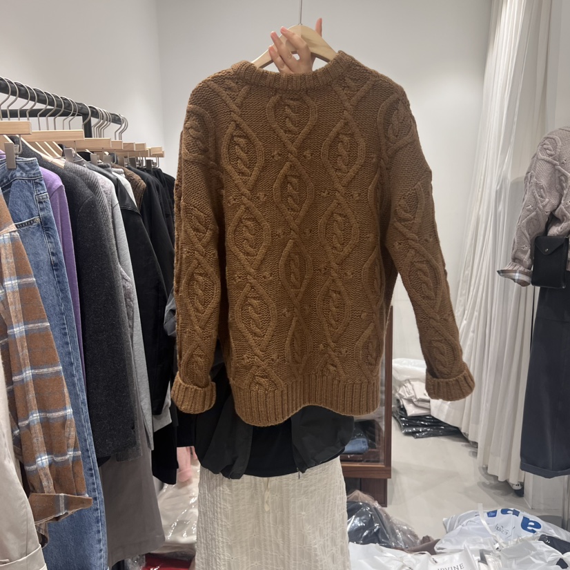 IRVINE韓國直郵女裝新品推薦24秋冬熱賣時尚職業休閑毛衣絨IRVINE毛衣