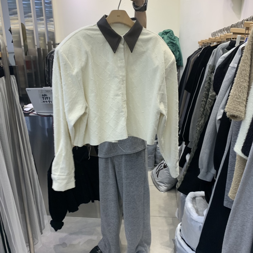 MIX韓國直郵東大門代購女裝新品真品職業休閑推薦襯衫蕾絲衫MIX襯衫/蕾絲衫