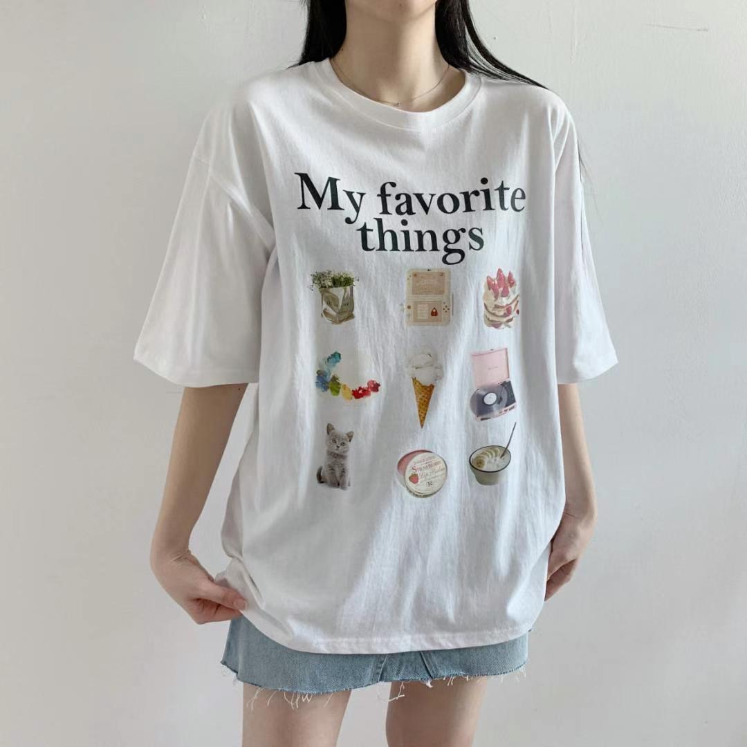 RACY直郵韓國代購女裝新品24秋冬時尚休閑職業推薦真品T恤RACYT恤圖色1