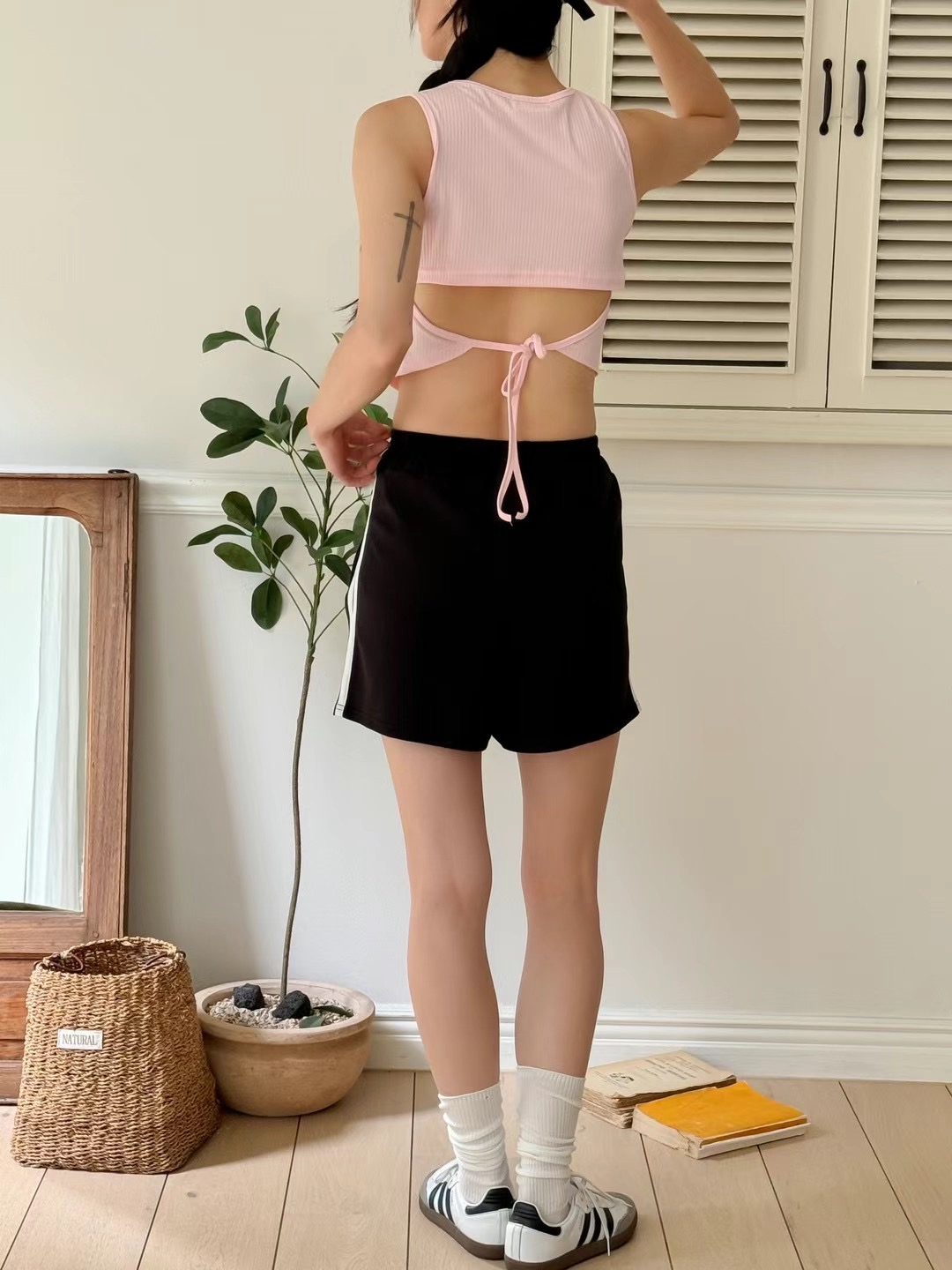 lalafit韓國直郵東大門實拍女裝新款休閑職業推薦時尚吊帶背心lalafit吊帶/背心