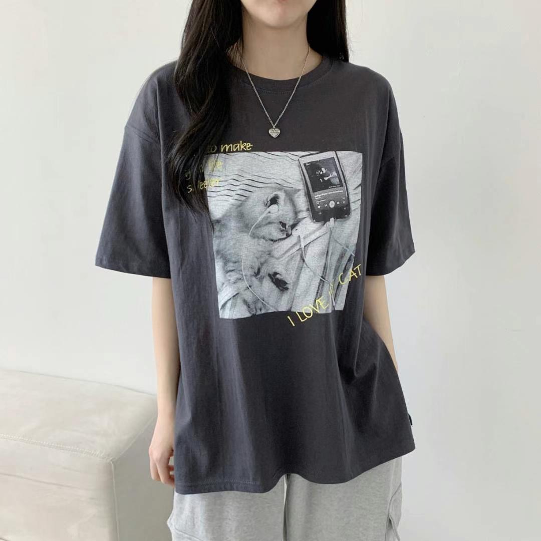 RACY直郵韓國代購女裝新款熱賣休閑真品時尚人氣24秋冬T恤RACYT恤圖色2