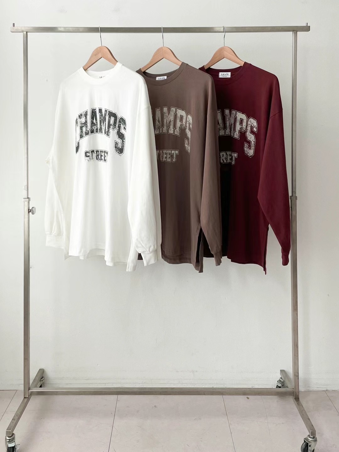 lalafit韓國直郵東大門實拍女裝新款時尚24秋冬休閑長袖T恤lalafit長袖T恤圖色3左三色