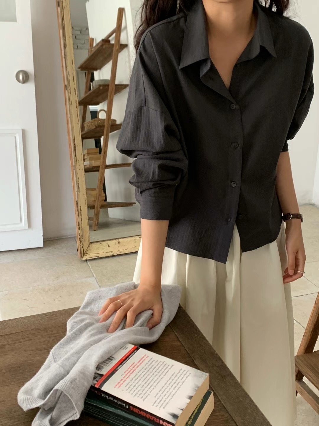 COMMA-콤마-T韓國直郵東大門實拍女裝新品推薦襯衫蕾絲衫COMMA襯衫/蕾絲衫圖色1