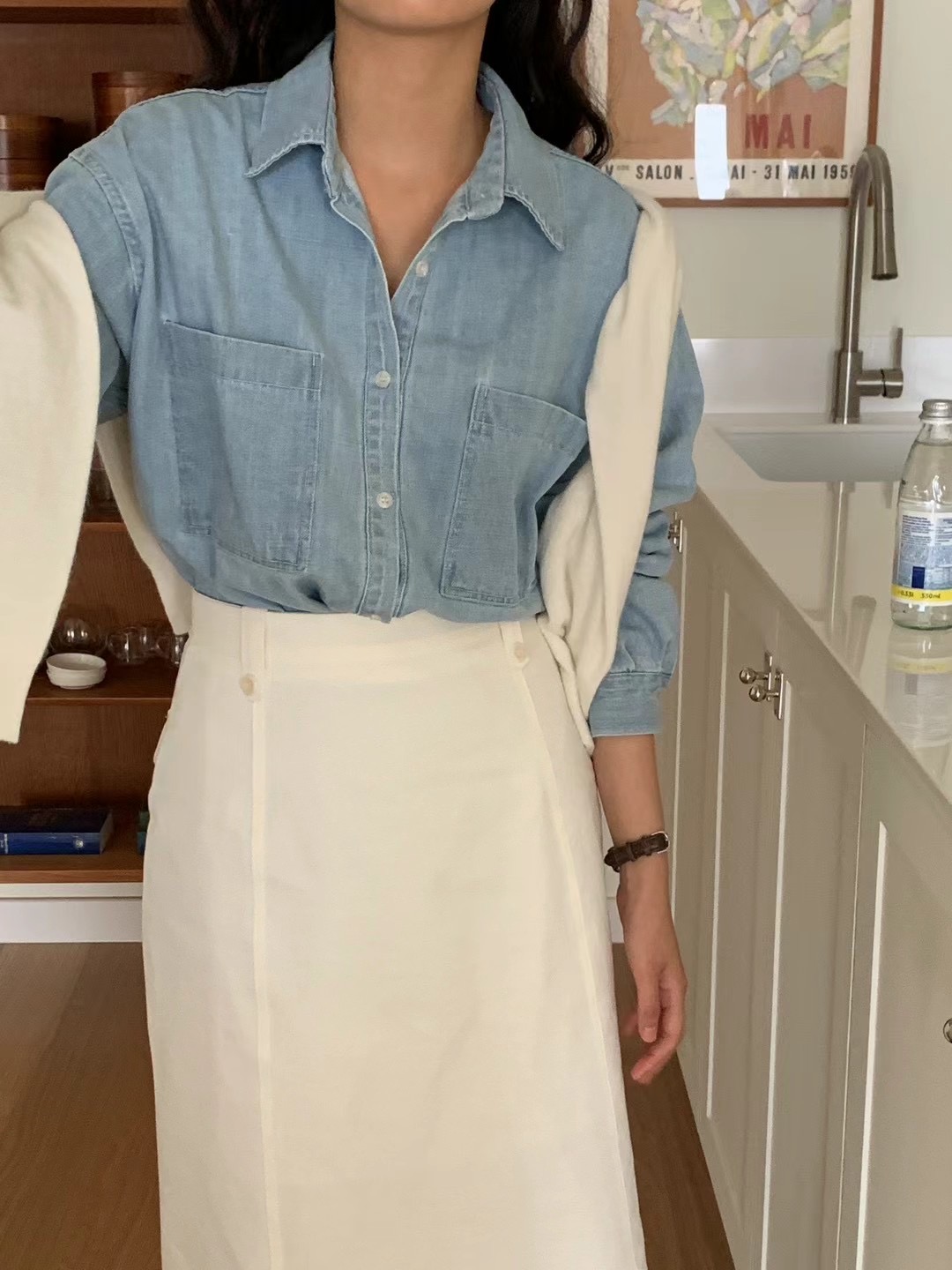 COMMA-콤마-T韓國直郵女裝新品休閑人氣熱賣職業襯衫蕾絲衫COMMA襯衫/蕾絲衫圖色2