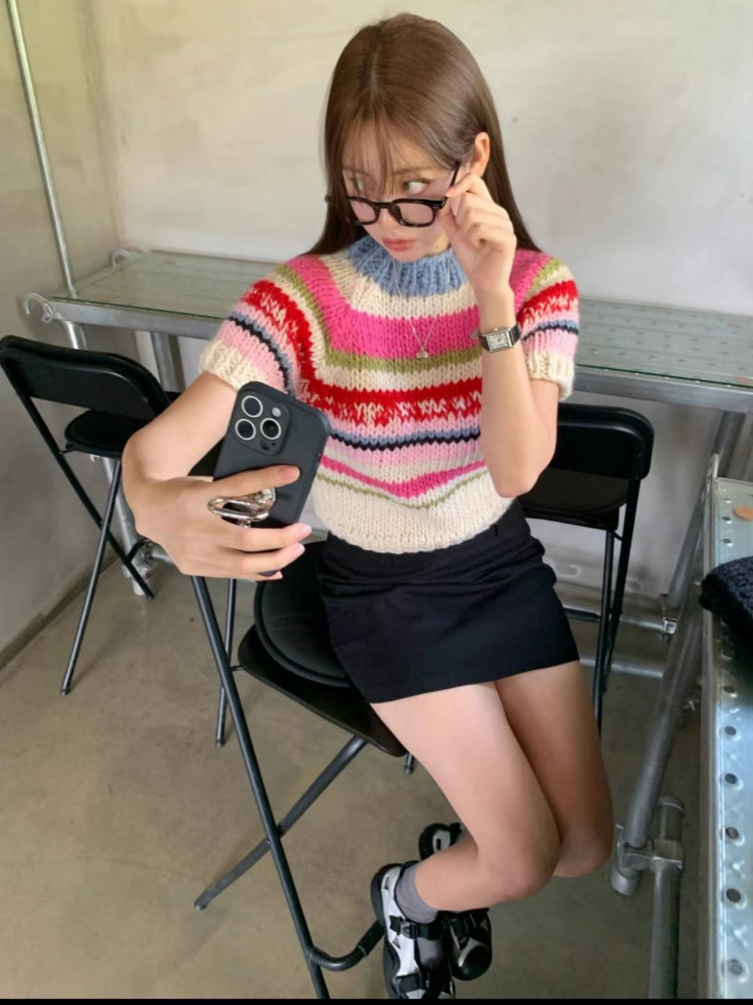 SOOMANCHAE韓國直郵東大門實拍女裝新款人氣推薦真品針織衫SOOMANCHAE針織衫