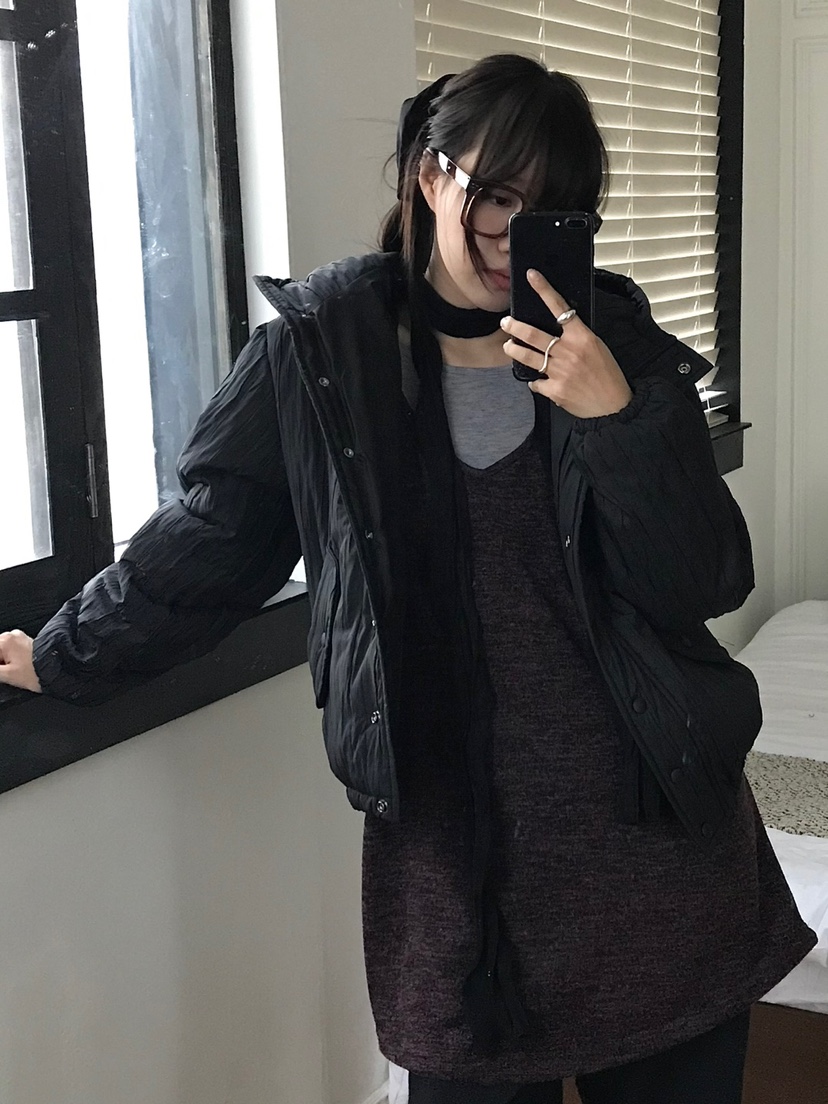 PAPRIKA韓國直郵女士新品24秋夏休閑熱賣職業短款棉服填充PAPRIKA短款棉服
