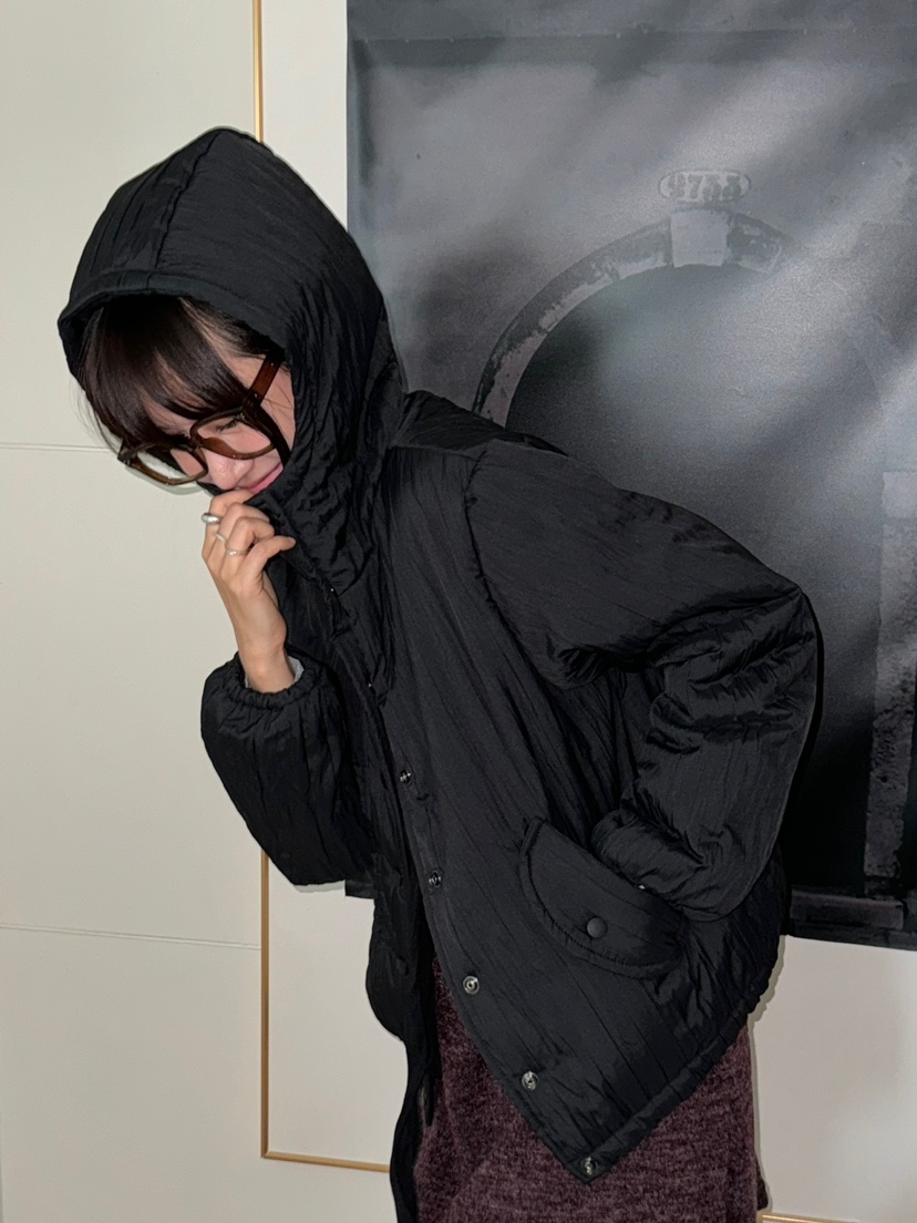 PAPRIKA韓國直郵女士新品24秋夏休閑熱賣職業短款棉服填充PAPRIKA短款棉服
