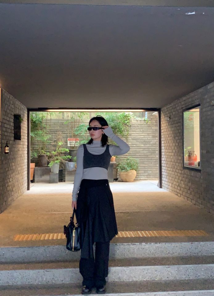 LIVE FOR_EVER韓國直郵東大門代購女裝新品人氣休閑長袖T恤LIVE FOR_EVER長袖T恤