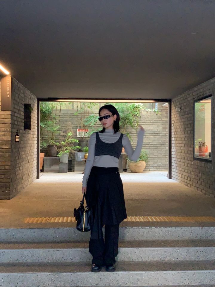 LIVE FOR_EVER韓國直郵東大門代購女裝新品人氣休閑長袖T恤LIVE FOR_EVER長袖T恤