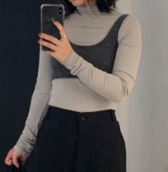 LIVE FOR_EVER韓國直郵東大門代購女裝新品人氣休閑長袖T恤LIVE FOR_EVER長袖T恤圖色1