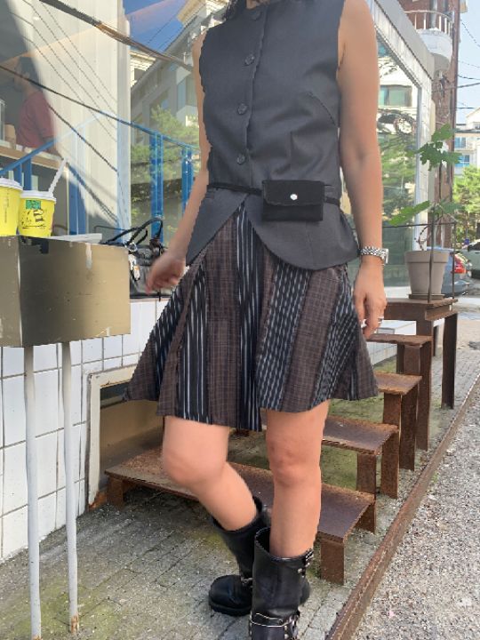 LIVE FOR_EVER韓國直郵女裝新款人氣時尚休閑推薦職業馬甲LIVE FOR_EVER馬甲