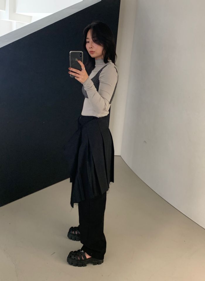 LIVE FOR_EVER韓國直郵東大門代購女裝新品職業半身裙中短裙LIVE FOR_EVER半身裙/中短裙