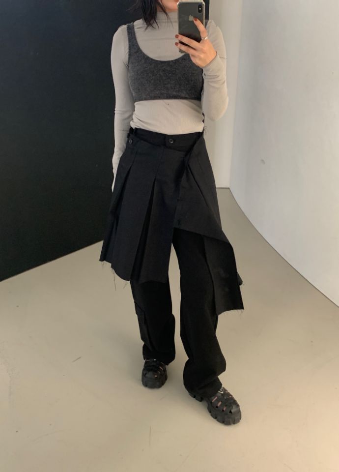 LIVE FOR_EVER韓國直郵東大門代購女裝新品職業半身裙中短裙LIVE FOR_EVER半身裙/中短裙