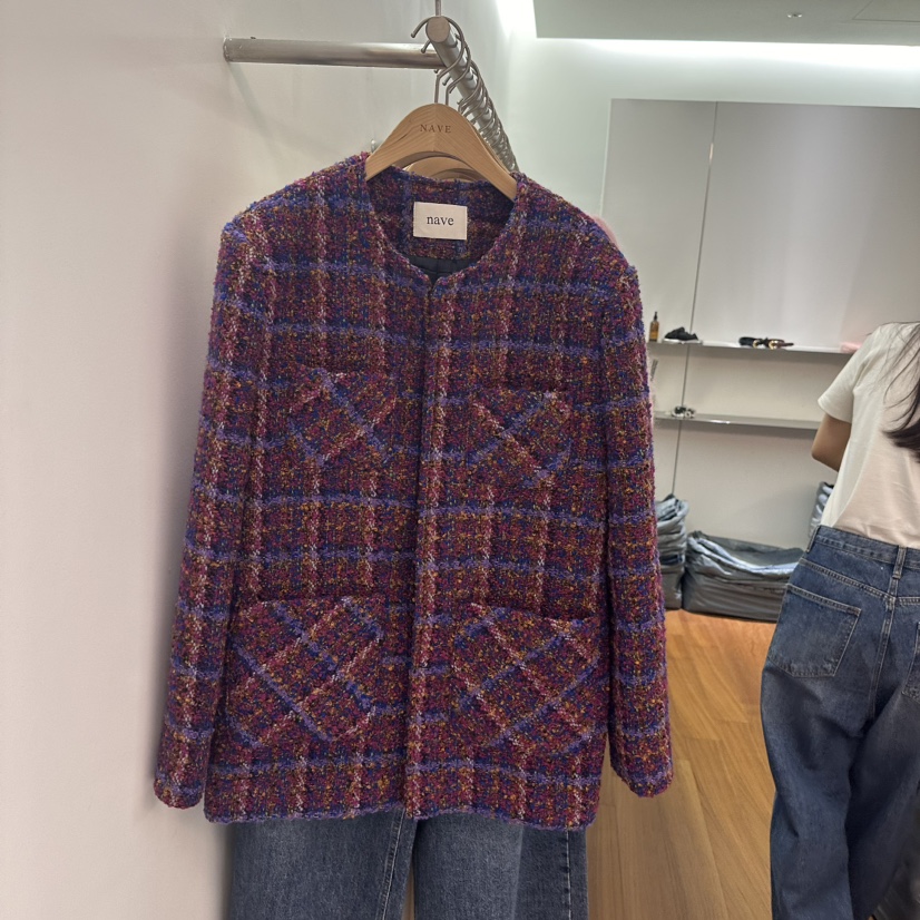 NAVE直郵韓國代購女裝新品真品熱賣推薦職業休閑24秋冬夾克NAVE夾克圖色1
