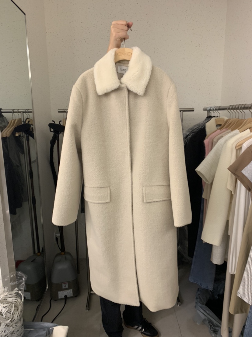 NOUVEAU韓國直郵東大門代購女裝新款時尚真品24秋冬中長款大衣NOUVEAU中長款大衣圖色2