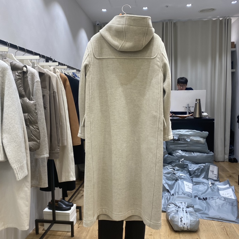 ARVE韓國直郵東大門實拍女裝新品人氣時尚24秋冬中長款大衣ARVE中長款大衣