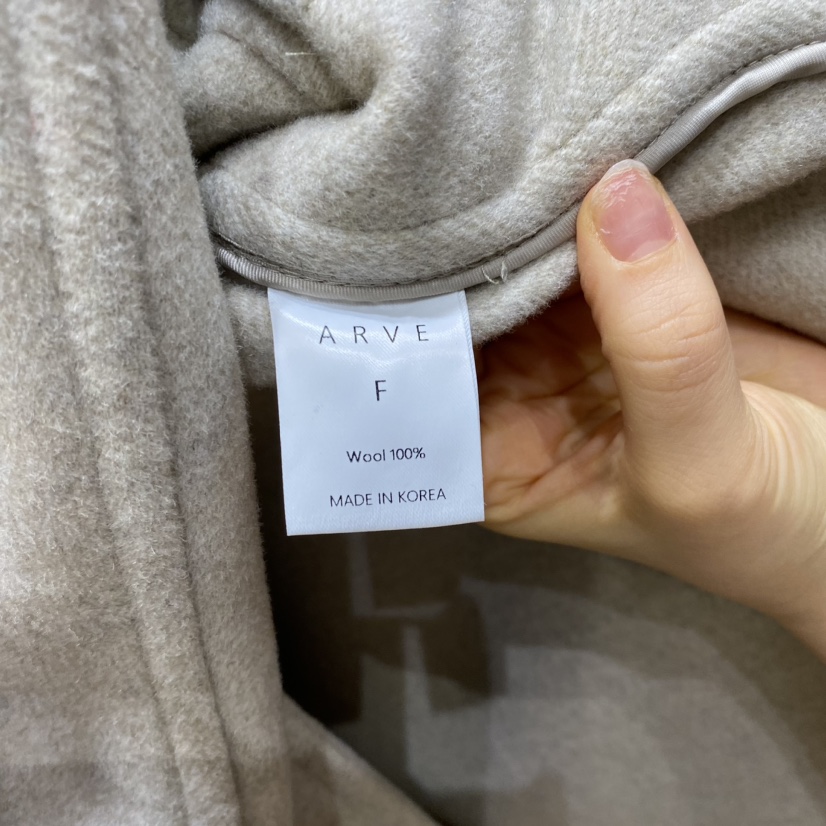 ARVE韓國直郵東大門實拍女裝新品人氣時尚24秋冬中長款大衣ARVE中長款大衣