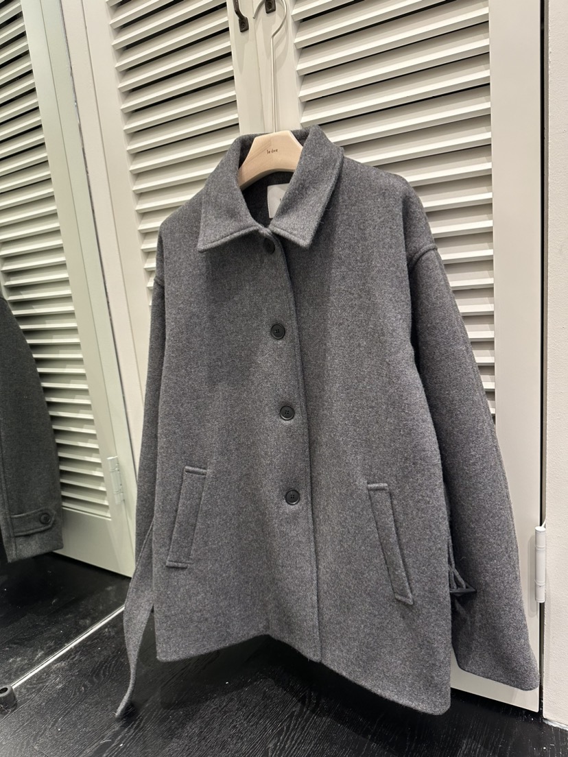 ACME韓國直郵東大門代購女裝新款時尚中長款大衣含腰帶羊毛LE OVE/VERDI中長款大衣圖色2