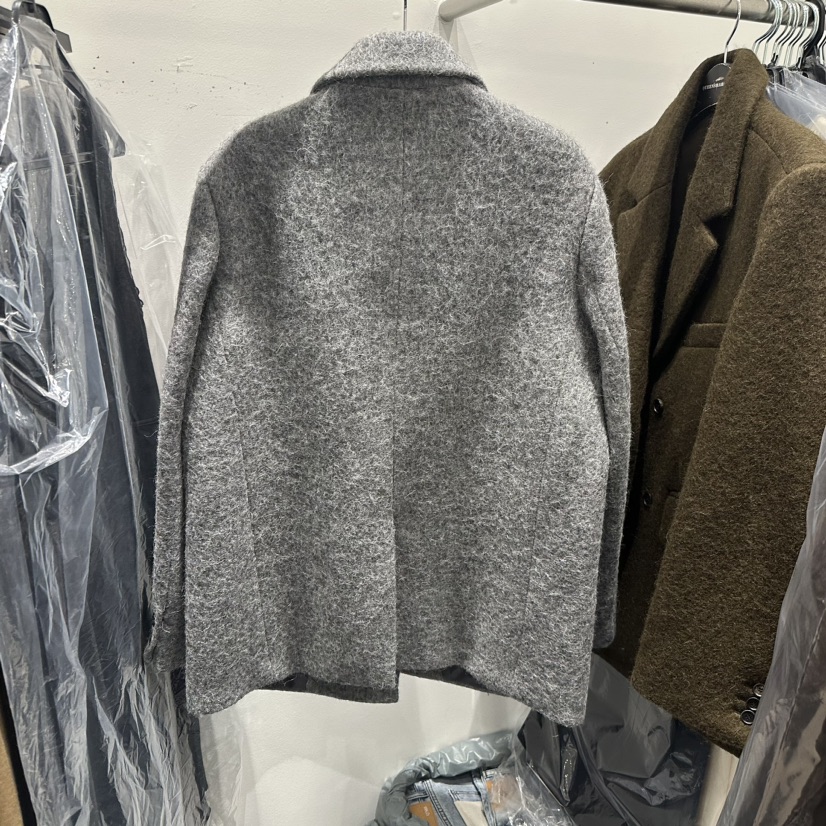 QUEENSRABBIT直郵韓國代購女裝新品24秋冬職業夾克羊駝毛THE SECOND GROW夾克