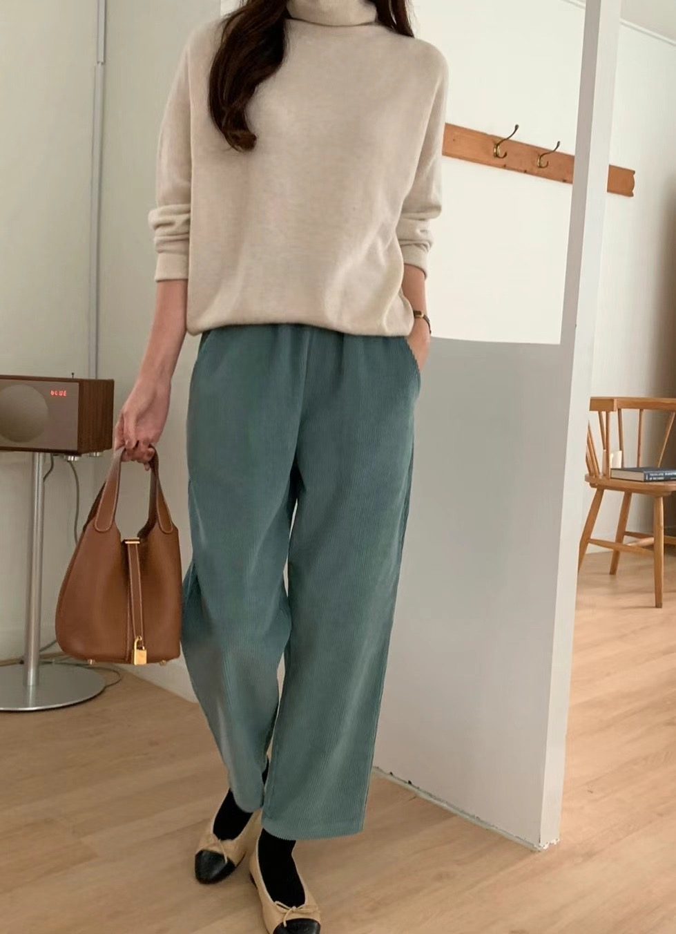 LUCKY ROOM韓國直郵女裝新品人氣24秋冬時尚休閑休閑褲綁帶LUCKY ROOM休閑褲