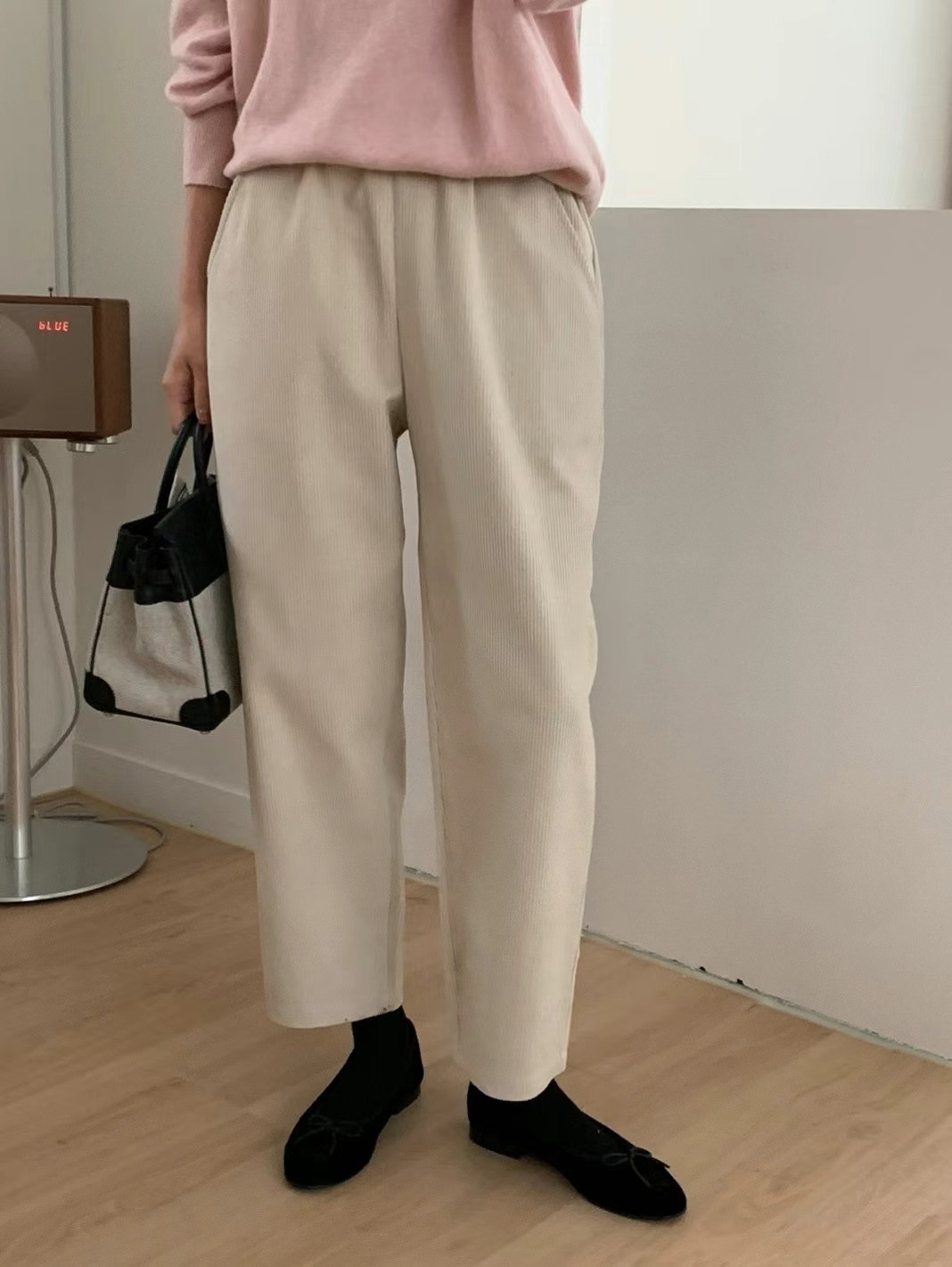 LUCKY ROOM韓國直郵女裝新品人氣24秋冬時尚休閑休閑褲綁帶LUCKY ROOM休閑褲