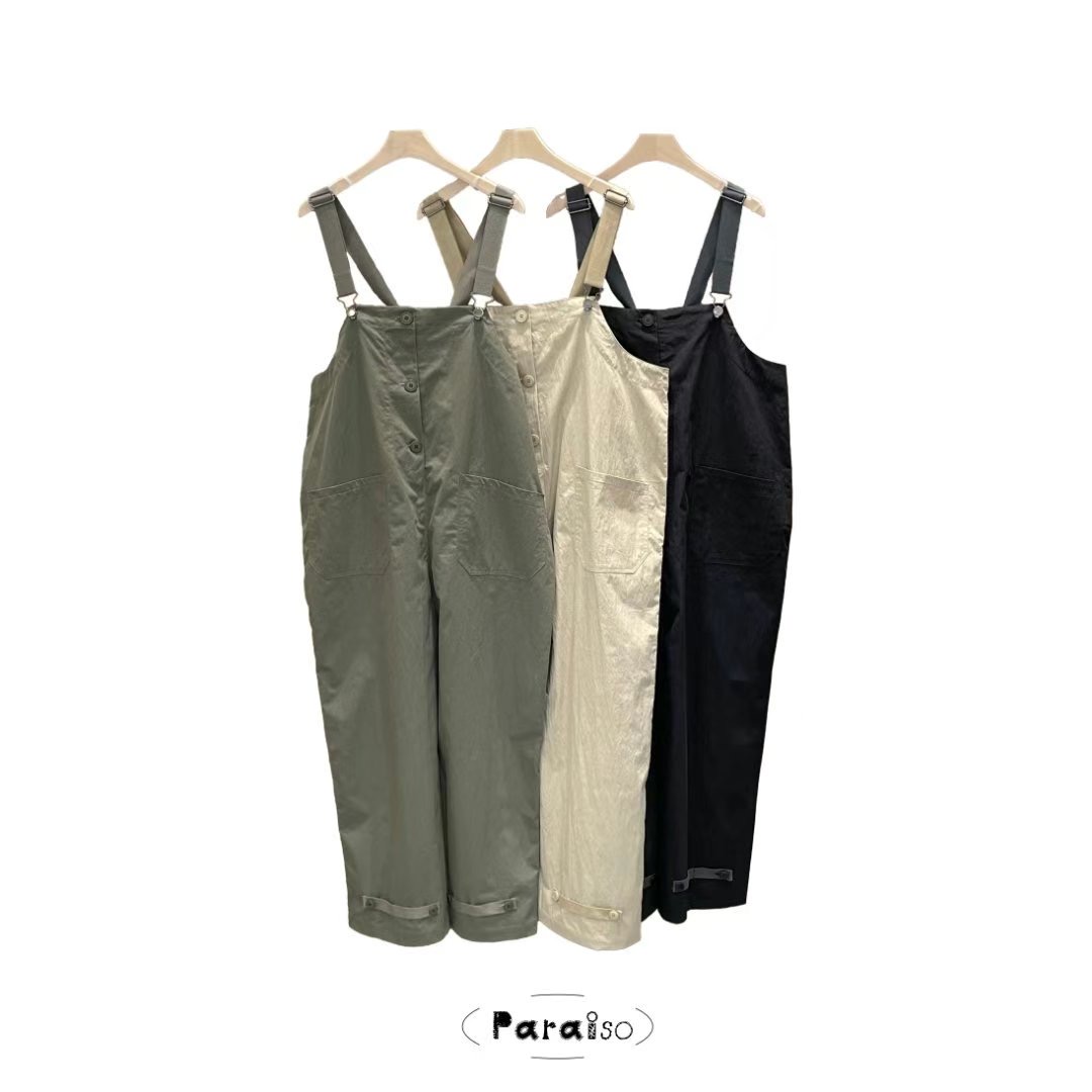 PARAISO韓國直郵東大門實拍女裝新款24秋冬時尚休閑背帶褲PARAISO背帶褲圖色2左二色