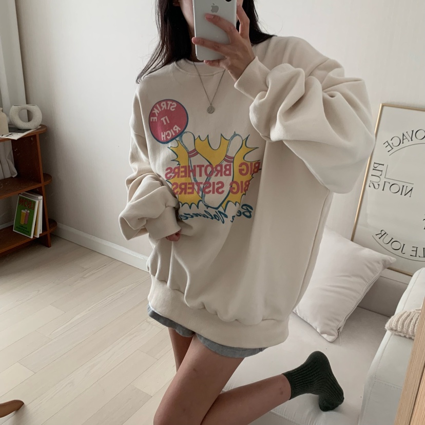 FROMJINI韓國直郵東大門代購女裝新品熱賣職業真品衛衣拉絨FROMJINI衛衣