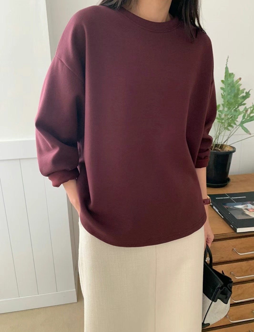 LUCKY ROOM韓國直郵東大門代購女裝新品24秋冬職業衛衣拉絲LUCKY ROOM衛衣圖色2