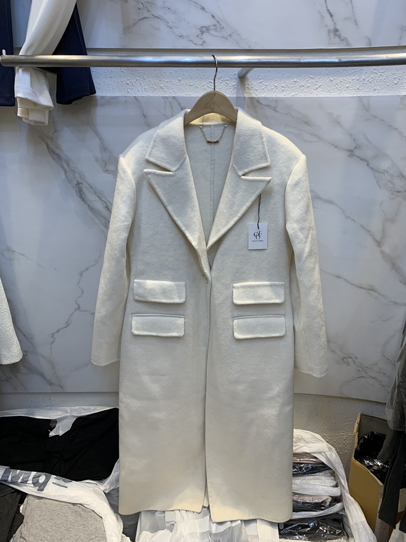 OLIVE TrEE直郵韓國代購女裝新品時尚推薦休閑真品中長款大衣OLIVE TrEE中長款大衣