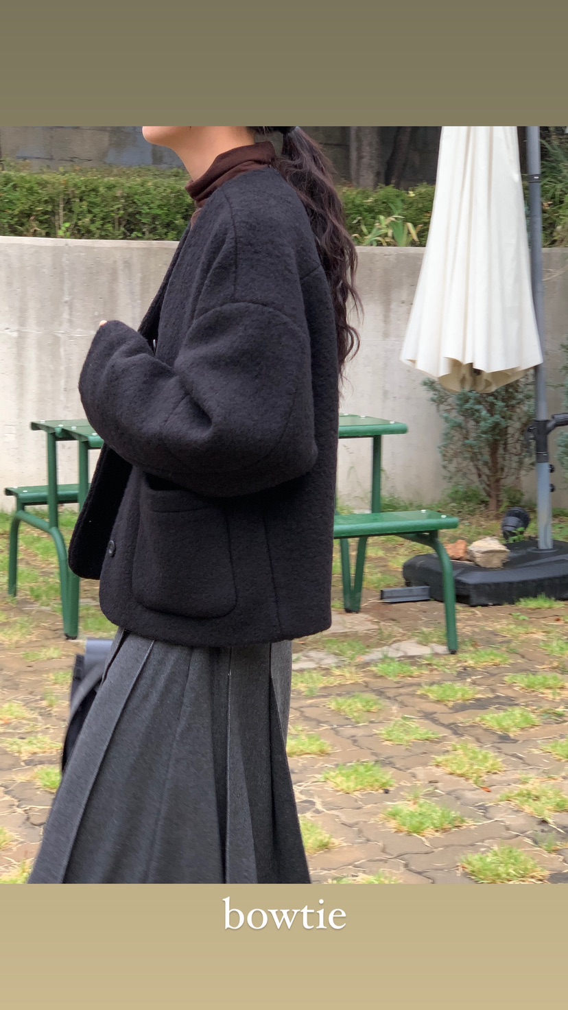 BOWTIE韓國直郵東大門實拍女裝新款人氣休閑24秋冬推薦夾克GLITTER夾克