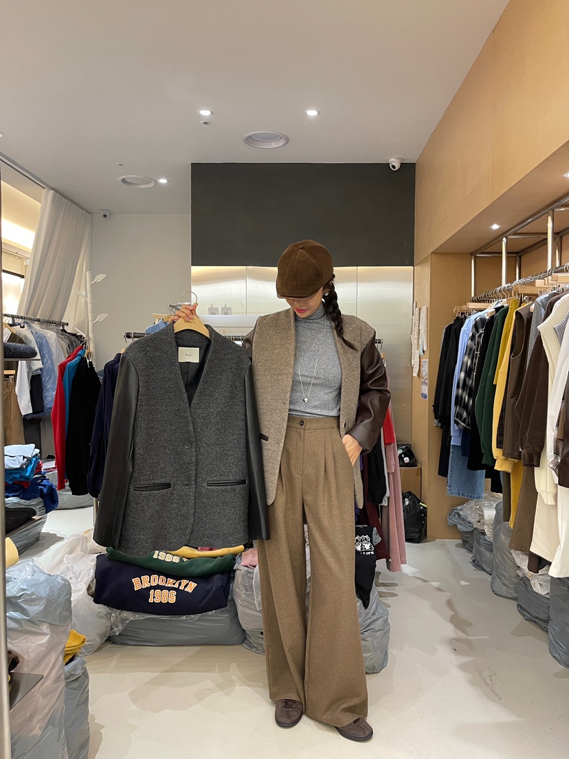 BOUND.A直郵韓國代購女裝新品熱賣時尚休閑真品短款大衣羊毛BOUND.A短款大衣