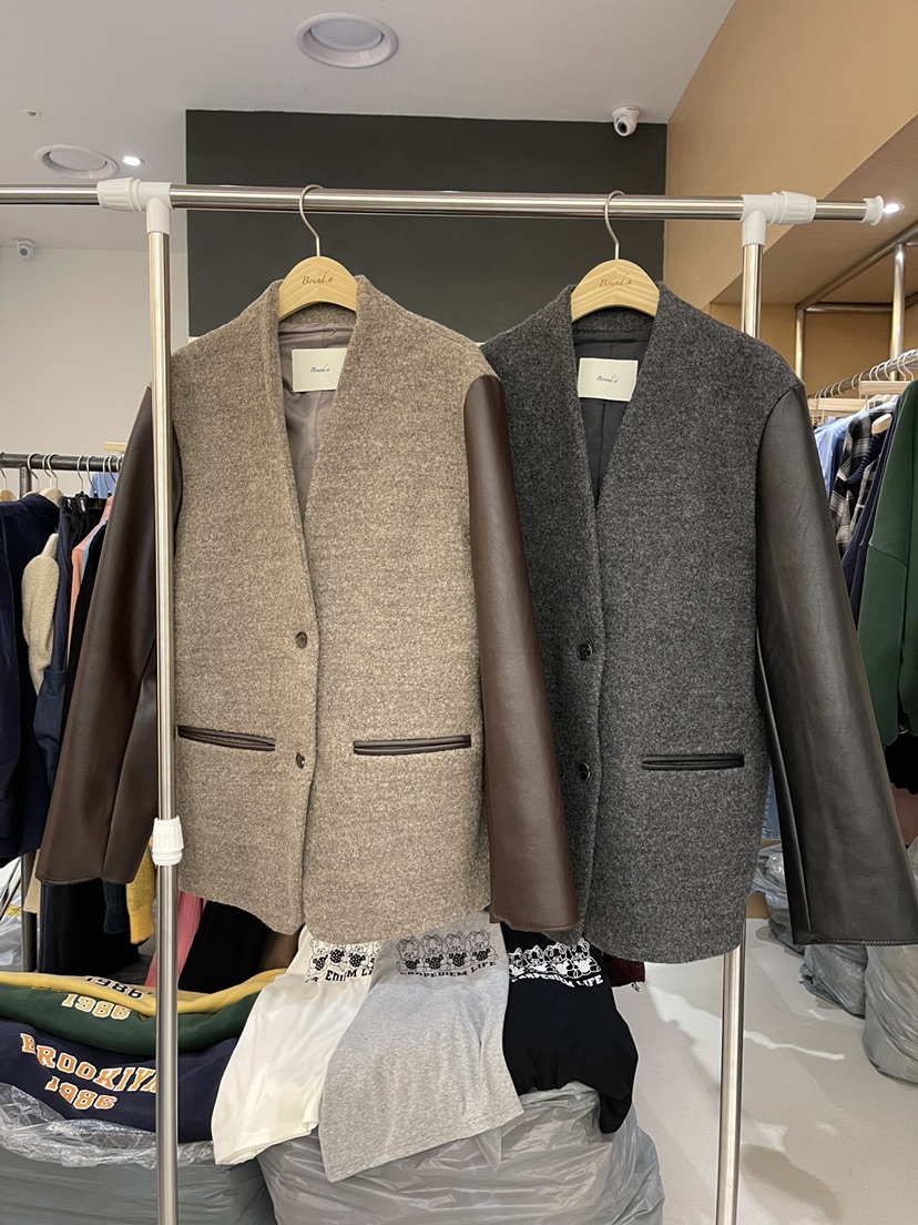 BOUND.A直郵韓國代購女裝新品熱賣時尚休閑真品短款大衣羊毛BOUND.A短款大衣