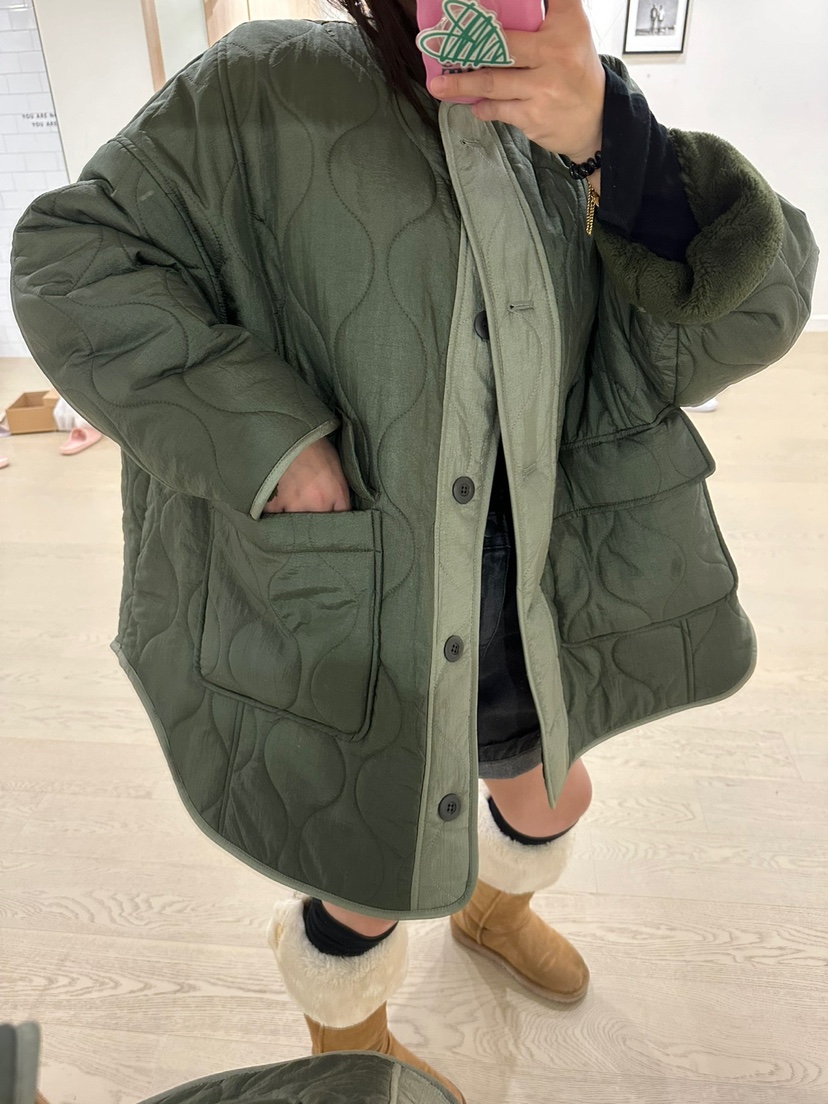 ONL韓國直郵女裝新品人氣熱賣時尚休閑24秋冬推薦夾克填充ONL夾克