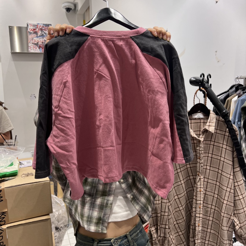 THE WEEKND韓國直郵東大門代購女裝新品推薦熱賣T恤拉絲短款THE WEEKNDT恤