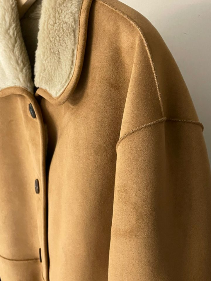 LA MUETTE/JAMIESTONE韓國直郵東大門代購女裝新品24秋冬中長款大衣兩面可穿雙面FLAT GARDEN/LA MUETTE/JAMIESTONE中長款大衣
